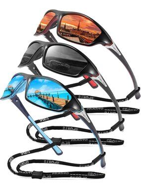 Polarized Sports Sunglasses for Men - UV400 Protection for Cycling, Driving